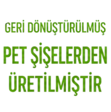Geri dönüştürülmüş PET şişelerden üretilmiştir
